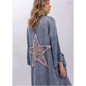 Bluevelvet Star Patchwork Duster